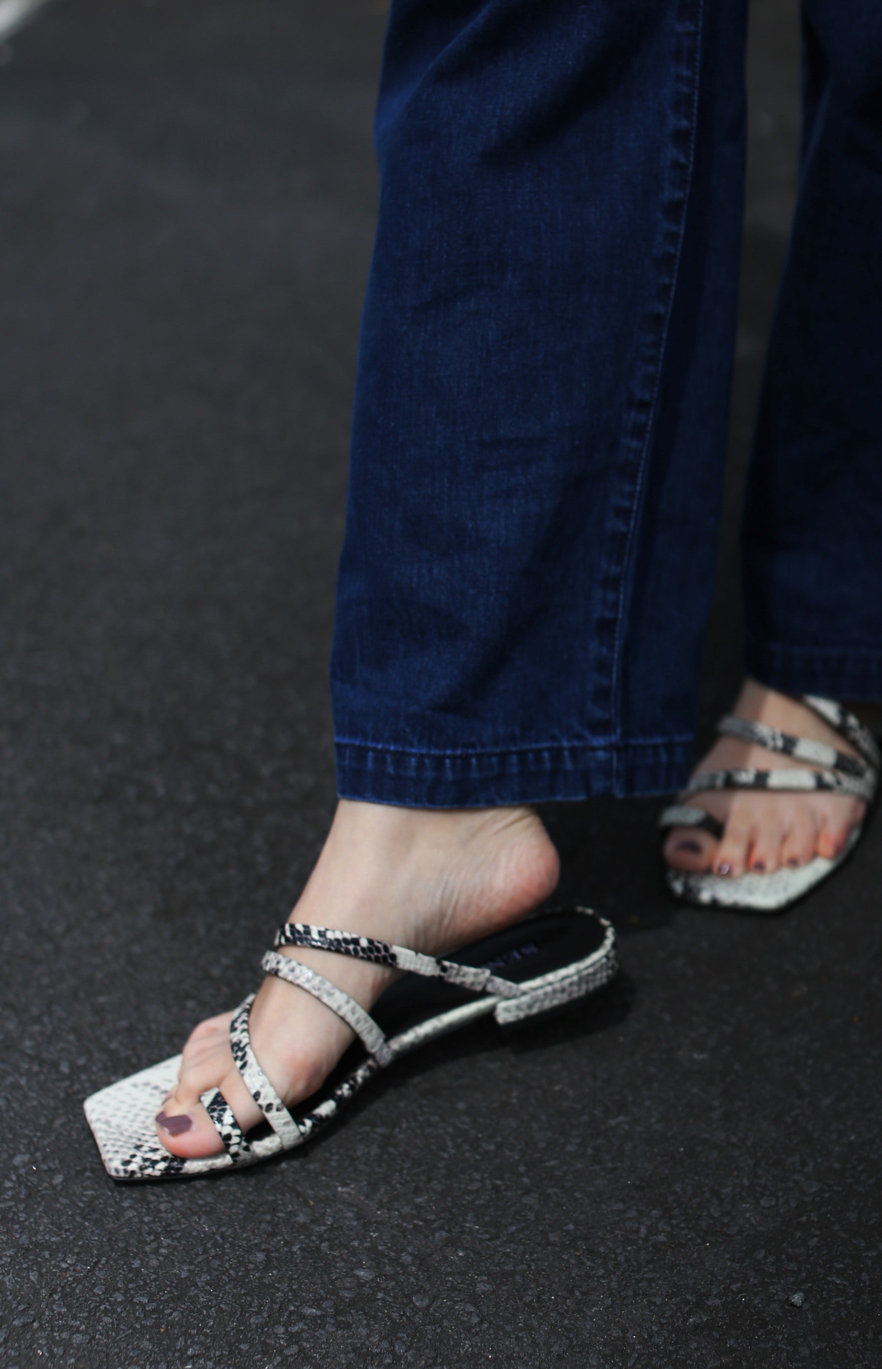 Senso snakeskin flats